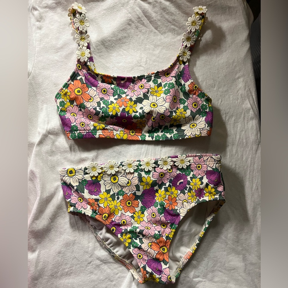 Mini Boden Girls Floral Bikini Set